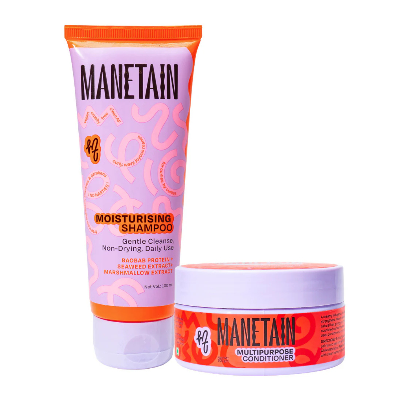 MANETAIN Multipurpose Hair Conditioner 100gm – Hydrating, protein-moisture balanced conditioner for curly, wavy, and frizzy hair.